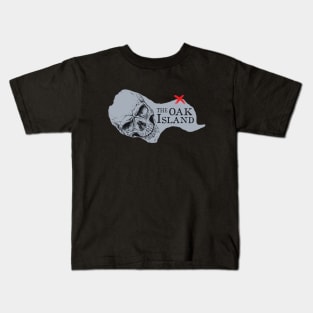 Oak Island Nova Scotia Map in Skull Kids T-Shirt